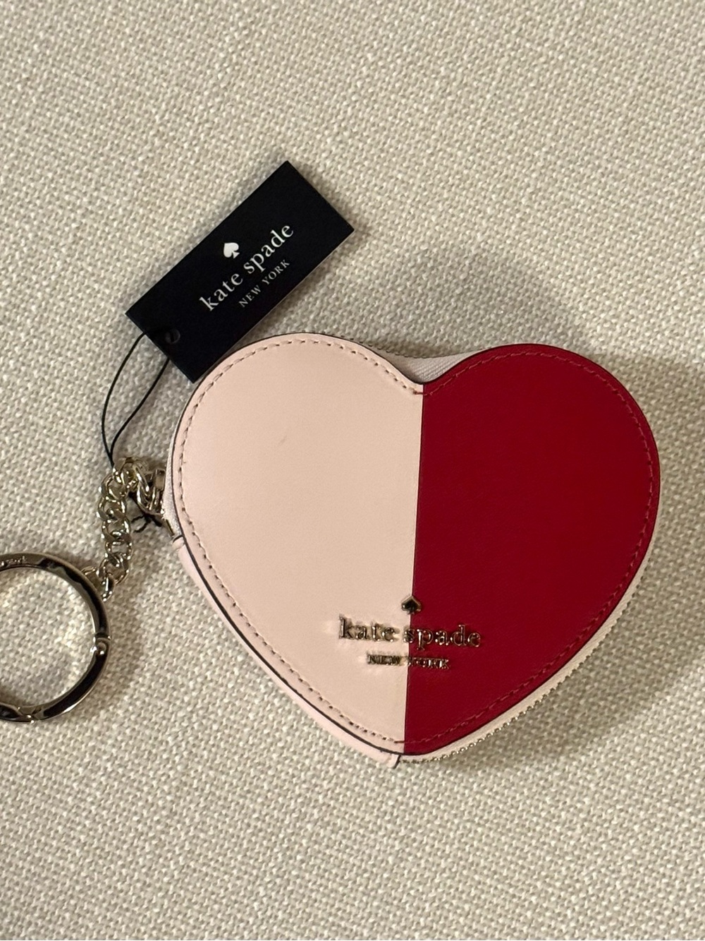 Kate Spade Love Shack Heart Coin Purse With Keyring - NWT